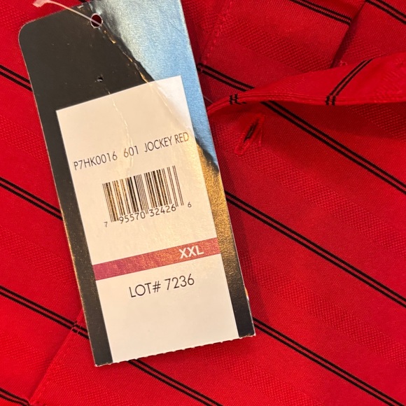 PGA Tour Red Polo with Black Accents - Picture 3 of 5
